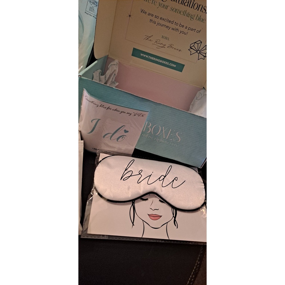 The Ring‎ Box Bridal Gifts, Sleep Mask, Shoe Decal, Robe, Makeup Bag - Picture 3 of 5